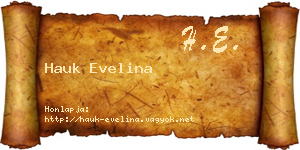 Hauk Evelina névjegykártya
